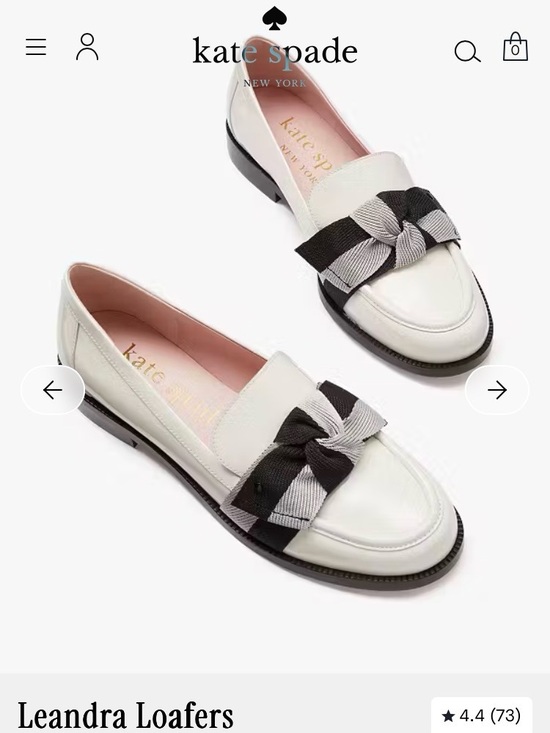 kate spade Shoes - KATE SPADE LEANDRA PATENT LEATHER LOAFER CREAM BLACK BOW PLAID
HEEL SZ 7